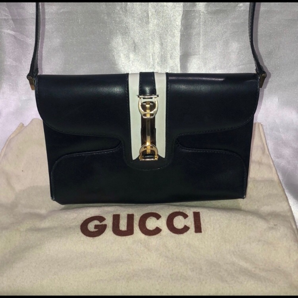 Gucci Blue/White Vintage Shoulder bag.